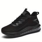 Men's Air Cushion Running Sneakers Lightweight Lace-Up Anti-Slip Shock-Absorbing Breathable Athletic Shoes for Walking Fitness Tennis Travel Sizes US 6.5-13.5 Black Blue White Yellow Red