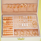102-Piece Women's Earrings Set - Elegant Imitation Pearl Rhinestone Hoop Ear Cuffs Heart & Geometry Studs, Stainless Steel Hypoallergenic Fashion Jewelry for Daily Wear Parties Dates & Gifts