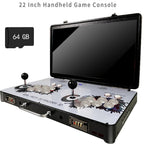 Arcade Game Console 22 Inch Stand-Up Full Size Folding Arcade Machine 4 Player 22 LED Screen 2 Sanwa Joysticks Gamepad Multi-Language Home Game Room Family Entertainment Classic Fight