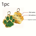 Custom Engraved Pet ID Tag for Dogs & Cats – Personalized Alloy Name & Phone Number Tag to Prevent Loss, Durable Anti-Lost ID Collar Tag for Cats and Dogs