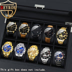 Men's Quartz Watch Set 10 Pcs – Analog Alloy Case, Faux Leather Strap, Date Display, Multiple Styles – Casual Wrist Watches for Men, Perfect Gift Set