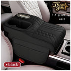 Car Center Console Tray Organizer with Raised Design Tissue Box Cup Holder Non-Slip Storage Mat Black Orange Red Brown Beige