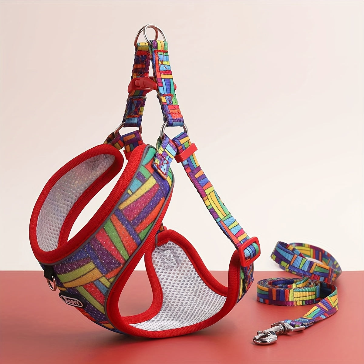 Dog Harness and Leash Set - No Pull Vest Harness for Dogs, Adjustable Reflective Dog Harness for Small Medium Large Dogs, Easy On Off Escape Proof Dog Walking Harness for Indoor Outdoor Use
