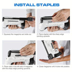 Cordless 2-in-1 Brad Nailer & Stapler Gun 20V – No Compressor Needed, Battery & Charger Included, Safety Guard, 1600/2000 Nails & Staples for Carpentry, Upholstery & DIY
