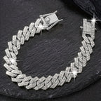 Cuban Link Chain Jewelry Set for Men 2pcs – Hip Hop Miami Bling Necklace and Bracelet Set, Luxury Fashion Streetwear Accessories, Perfect Birthday Anniversary Gift for Him