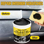 Car Plastic Polish & Tire Coating 400g with Sponge – All-in-One Restorer for Dashboard, Seats & Bumpers, Long-Lasting PVC Formula, Streak-Free Shine, Easy Auto Detailing Application