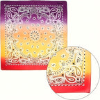 12pcs Tie-Dye Paisley Headbands Bulk Set – Vibrant Gradient Colors Boho Hip-Hop Retro Style Unisex Hair Scarves, Decorative Stitching Headscarves for Women Men Teens Festivals Outdoor Daily Wear