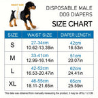 Disposable Dog Diapers Ultra-Absorbent Leak-Proof Pet Diapers for Male Dogs Puppies Senior Dogs – Super Absorbent Comfort Wraps for Incontinence Surgery Recovery and Outdoor Travel 10 Count Pack