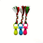 Pet Dental Teething Pacifier Toys 9 Pack - TPR Chew Toys for Cats & Dogs, Boredom Buster Dental Cleaning Chewing Toy Set for Puppies Kittens Small Medium Breeds