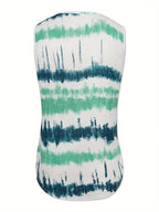 Women's Square Neck Ruffled Flowy Tank Top – Gathered Striped Print Sleeveless Blouse Casual Summer Tops Viridity Violet Vibrant Blue Apricot S-XXL