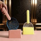 Cat Litter Scoop Set with Wall-Mount Hook – 2-Piece Lightweight Cat Litter Box Cleaning Kit with Scoop & Holder, Easy-Clean Pet Litter Tool for Litter Box Maintenance, Random Color