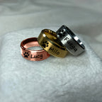 Custom Engraved Pet Memorial Ring 8mm – Personalized Name & Message Stainless Steel Ring for Dog & Cat Lovers, Unisex Keepsake Gift for Birthday Anniversary Christmas, Silver & Rose Gold