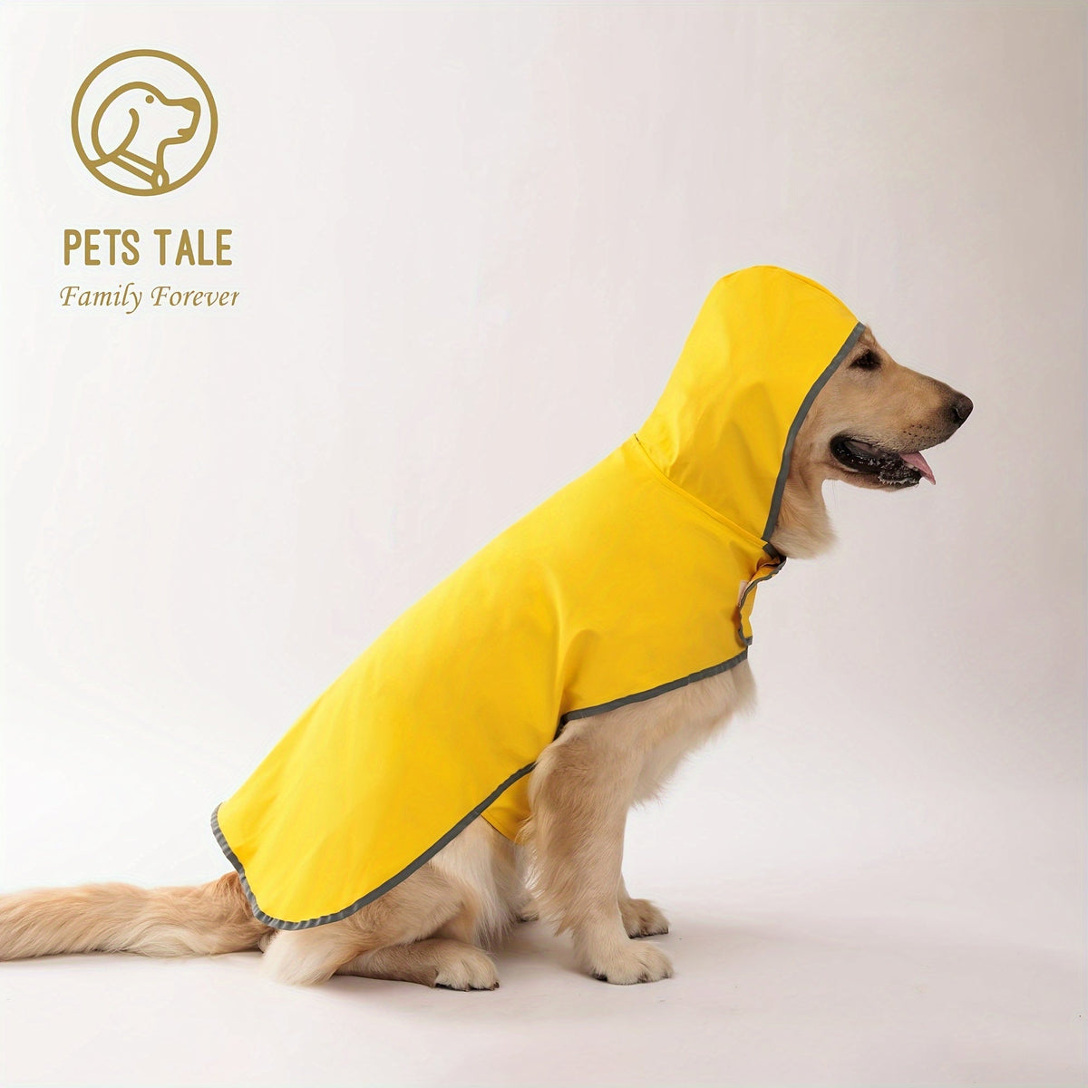 Reversible Dog Raincoat Waterproof Jacket – Machine Washable Rain Coat for Small Medium Large & Extra Large Breeds, Adjustable Straps, Lemon Yellow Polyester Pet Rain Gear for Dogs XS to 5XL