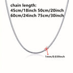 5-Piece 925 Silver Plated Snake Chain Necklace Set – 1mm Solid Bead Chain for Women & Men, Multiple Lengths 18-30 Inch, Layering Necklace Gift Set with Gift Bag