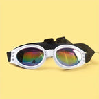 Foldable Dog Sunglasses with Adjustable Head Strap - UV Protection Waterproof Pet Goggles for Outdoor & Water Activities, Stylish Eye Protection for Small Medium Large Dogs