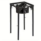 High Pressure Propane Burner Stove 100,000-225,000 BTU - Heavy Duty Cast Iron Outdoor Camp Cooker with Detachable Legs, CSA Listed Regulator, 1 or 3 Burner for Camping, Tailgating & Brewing