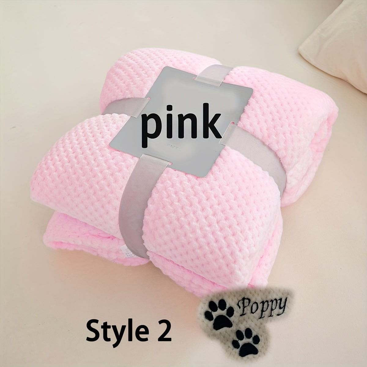 Custom Embroidered Pet Blanket for Dogs & Cats – Personalized Plaid Throw with Name or Initials, Cozy Soft Nest Blanket for Small Dogs and Cats, Warm Home Decor Pet Bed Gift