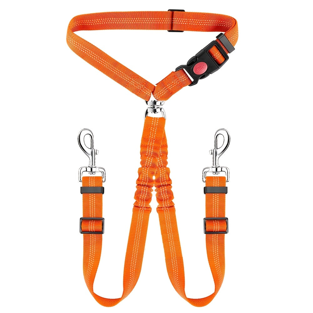 Double Dog Leash Coupler 360° Rotating Anti-Tangle – No-Twist Dual Dog Walking Leash for Two Dogs, Comfortable Tangle-Free Dog Lead for Small Medium Large Breeds, 7 Colors