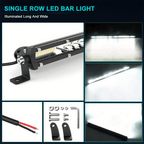 LED Work Light Bar Kit for Off-Road Truck Jeep SUV UTV ATV Tractor – 22" & 10" Light Bar + 4" LED Pods, 2000-3000 Lumens, 12-24V, No Battery Required, Multiple Configurations