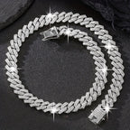 Cuban Link Chain Jewelry Set for Men 2pcs – Hip Hop Miami Bling Necklace and Bracelet Set, Luxury Fashion Streetwear Accessories, Perfect Birthday Anniversary Gift for Him
