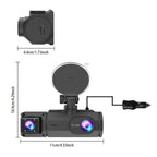 Dash Cam S2N 1080P HD Front and Rear Dual Camera with ADAS Night Vision G-Sensor Loop Recording 24Hr Parking Mode, 170° Wide Angle 2" IPS Screen Car DVR SD Card Not Included