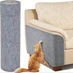 Self-Adhesive Cat Scratching Mat Roll – 15.75x118in Polyester Scratch Guard Tape for Furniture, Sofa, Door & Wall, Durable Cat Scratch Deterrent Sticker, Protects Upholstery, 3 Colors