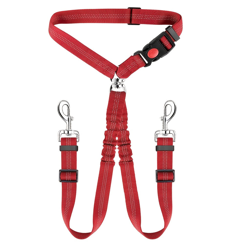 Double Dog Leash Coupler 360° Rotating Anti-Tangle – No-Twist Dual Dog Walking Leash for Two Dogs, Comfortable Tangle-Free Dog Lead for Small Medium Large Breeds, 7 Colors