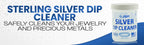 JSP Sterling Silver Dip Cleaner & Tarnish Remover 8oz – 925 & 999 Silver Jewelry Cleaning Solution with Dipping Basket & Microfiber Cloth, Restores Shine to Silver, Gold & Precious Metals