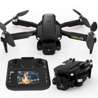 TD12LCD Drone with LCD Screen Remote Control Brushless Motor Dual Camera WiFi FPV Foldable Quadcopter for Adults Beginners 3D Flips Headless Mode One-Key Takeoff SD Card Support