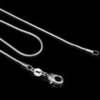 5-Piece 925 Silver Plated Snake Chain Necklace Set – 1mm Solid Bead Chain for Women & Men, Multiple Lengths 18-30 Inch, Layering Necklace Gift Set with Gift Bag