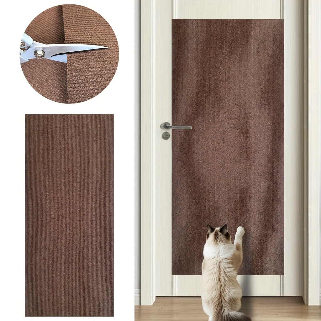 Self-Adhesive Cat Scratching Mat for Walls & Furniture – Scratch-Resistant Felt & Polyester Cat Climbing Pad, Furniture Protector, Interactive Indoor Cat Scratcher for Home Decor