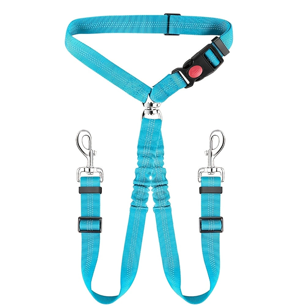 Double Dog Leash Coupler 360° Rotating Anti-Tangle – No-Twist Dual Dog Walking Leash for Two Dogs, Comfortable Tangle-Free Dog Lead for Small Medium Large Breeds, 7 Colors