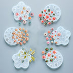 Flower Silicone Resin Molds 6-Piece Set – Jewelry Casting Molds for Earrings, Bracelets, Necklaces & Manicures, Resin Art Craft Tools for DIY Gifts