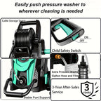4500 PSI Electric Pressure Washer 3.2 GPM – with Foam Cannon, 4 Quick-Connect Nozzles, Inlet Hose & Filter for Car, Fence, Driveway & Home Cleaning