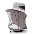 Anti-Mosquito Fishing Hat with Face Cover 2pcs Breathable Mesh Sun Hat UV Protection Insect-Proof for Men Women - Outdoor Hiking Camping Night Fishing Bee-Proof Summer Hat