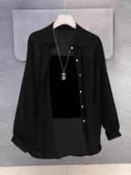 Women's French Style Cardigan Shirt Jacket Lightweight Long Sleeve Thin Open Front Versatile Layering Top Spring Summer 2025 Multi-Color S-XXL