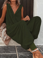 Women's Sleeveless Hooded Long Jumpsuit Joggers Casual One-Piece Romper Lounge Athleisure Relaxed Fit Spring Summer S M L XL XXL