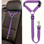 Dog Car Safety Harness Vest - Adjustable Padded Belly Band with Solid Metal Buckle, Ergonomic Support & Auto Seatbelt Clip for Pet Travel, Comfortable Dog Vehicle Restraint for Small Medium & Large Dogs