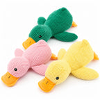 Duck Plush Squeaky Dog Toy 9" - Interactive Chewable Stuffed Animal for Dogs & Cats, 3 Colors, Bite-Resistant Squeak Toy for All Breeds, Cute Soft Pet Plush Toy for Play & Comfort