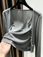 Women's Thin Shawl Cardigan Light Cover-Up Jacket – Lightweight Open Front Outerwear for Spring Summer Beach Vacation
