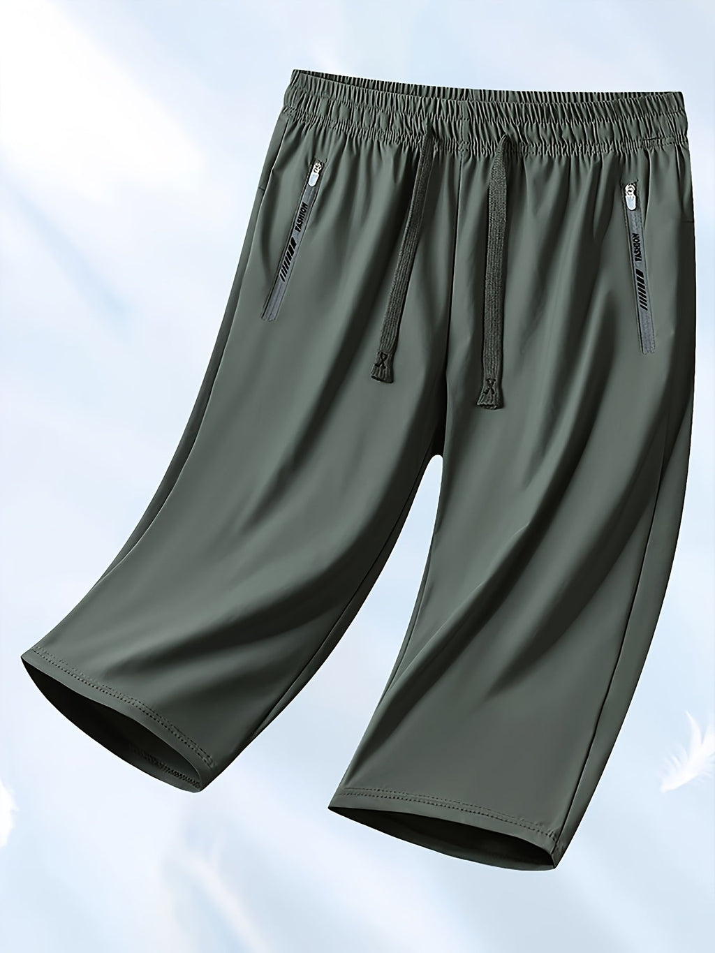 Women's Cooling Capri Pants Solid Color Mid Elasticity Smooth Fabric - Casual Lightweight Summer Cropped Pants for Daily Outings Leisure Travel Beach Vacation