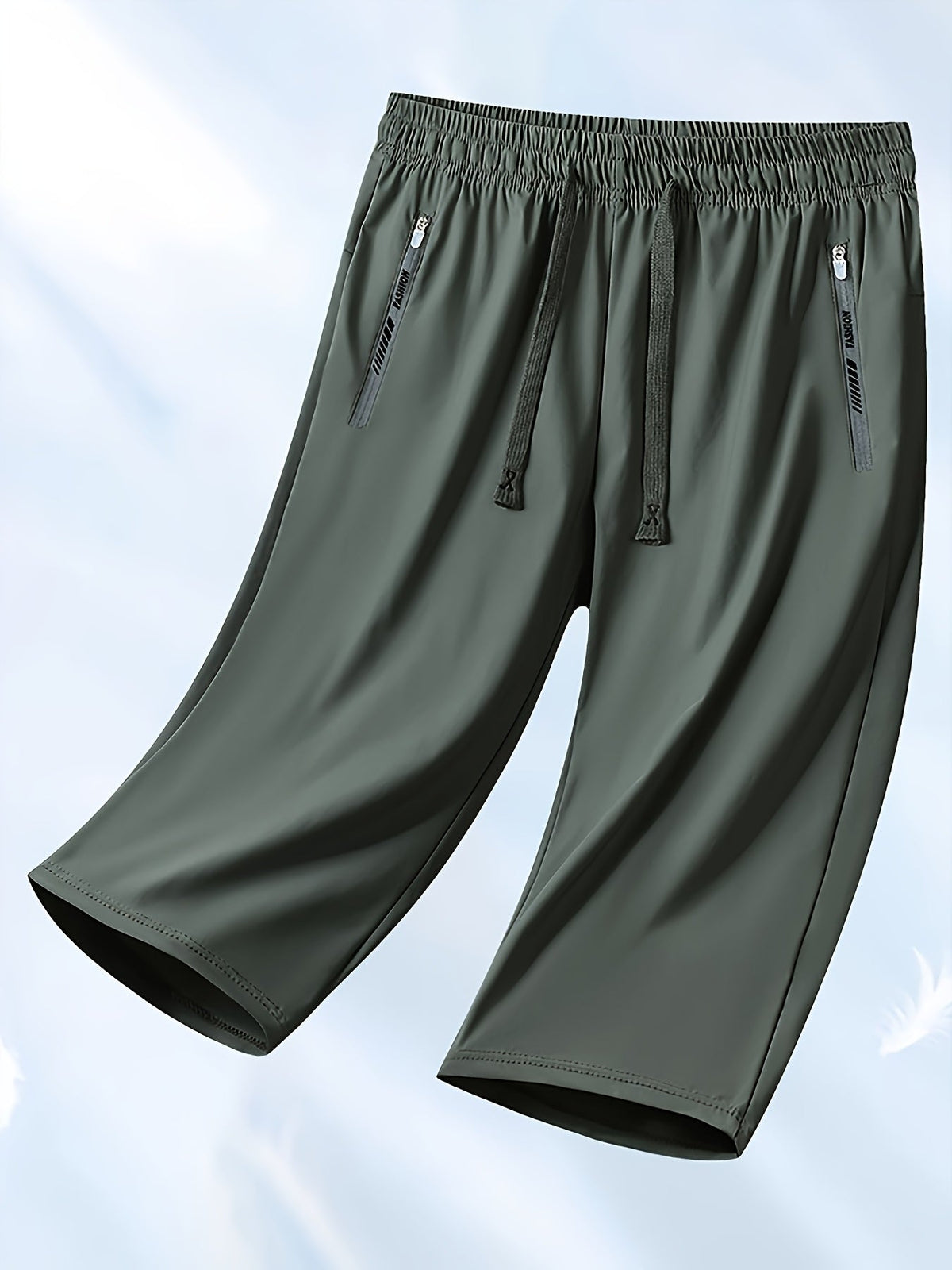 Women's Cooling Capri Pants Solid Color Mid Elasticity Smooth Fabric - Casual Lightweight Summer Cropped Pants for Daily Outings Leisure Travel Beach Vacation