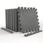 EVA Interlocking Gym Floor Mats 20 or 60 Pack – Thick Impact-Resistant Non-Slip Waterproof Foam Puzzle Tiles for Home Gym, Yoga, Weightlifting & Exercise, Black