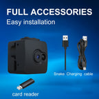 Mini Hidden Security Camera No WiFi Needed – 32GB SD Card Support, Continuous Loop Recording, Rechargeable Battery, Plug & Play – Home Security, Baby Monitor, Pet Camera, Office Surveillance
