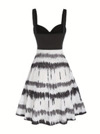 Tie Dye Print Dress Women Sleeveless Backless V-Neck Summer Casual Sundress Boho Colorful Mini Dress S-XXL Multiple Colors