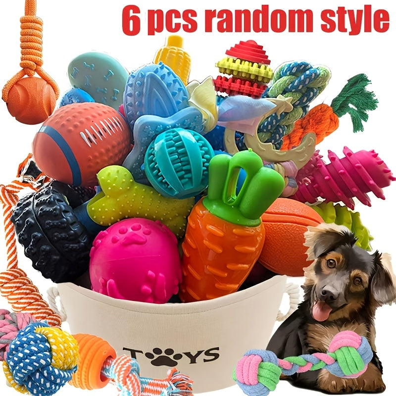 Dog Chew Toy Set 3/6/9Pcs - Puppy Teething Dental Chew Toys Bundle, Boredom Relief Rope Knot Toys for Small Dogs, Mixed Gift Pack Random Style