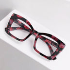 Women's Reading Glasses Set 7 Pairs – Large Square Vintage Style, Spring Hinges, +1.0 to +4.0 Magnification, Durable PC Frame, Stylish Everyday Eyewear for Women