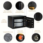 0.2 Cubic Foot Electronic Digital Safe Box with Fireproof Money Bag – Keypad Lock Home Security Safe for Cash, Jewelry, Documents & Valuables, Compact Office & Bedroom Safe
