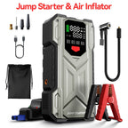 5000A Car Jump Starter with 150PSI Air Compressor – 12000mAh Portable Battery Booster Pack, Digital Tire Inflator, USB-C & USB-A, LED Emergency Light for 12V Gas & Diesel Engines