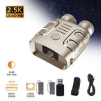 Night Vision Binoculars 2.5K HD – 10x Zoom Magnification, 800m Viewing Distance, 2.4" Screen, Photo & Video Recording, for Fishing, Camping, Boating & Hunting, Practical Gift for Men